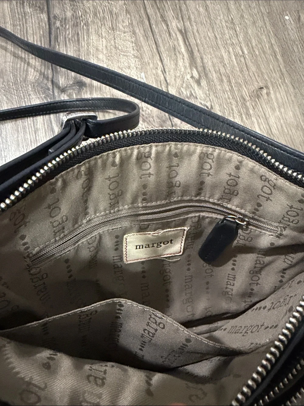 Sleek Black Leather Crossbody Bag for Women